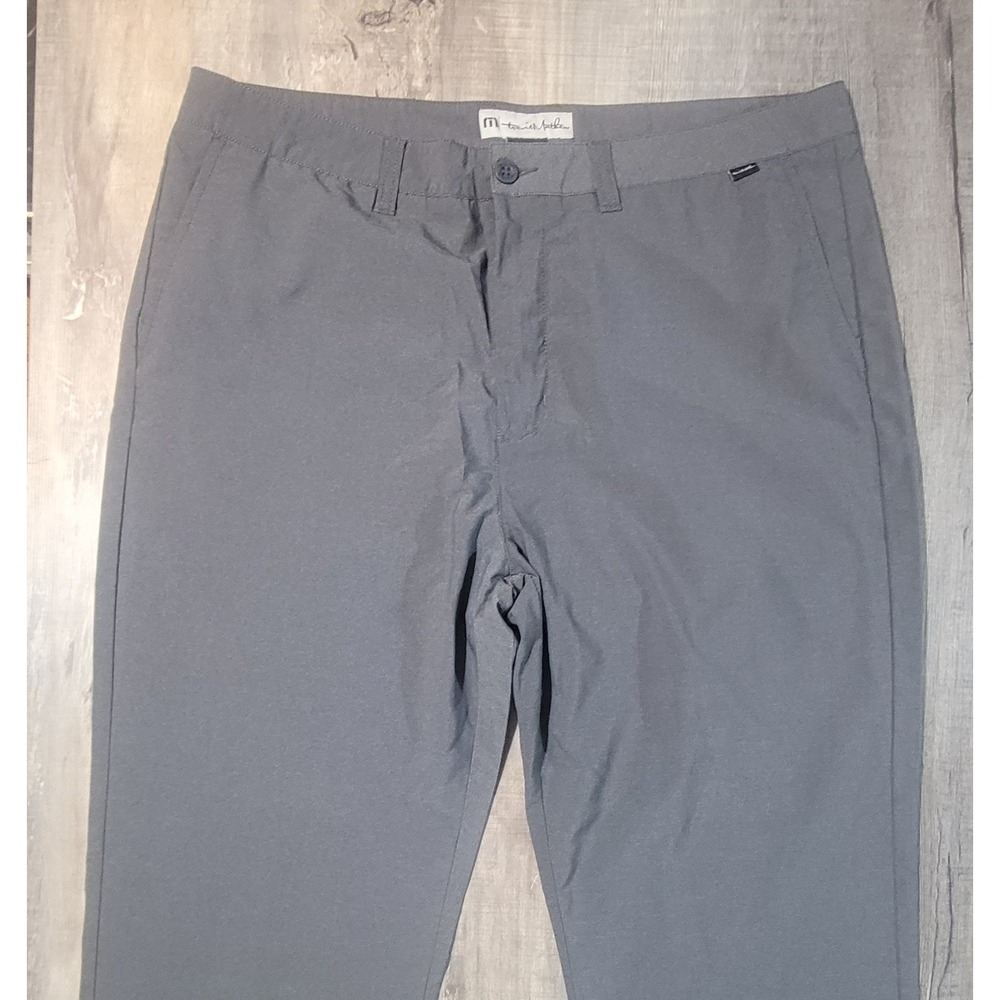 TravisMathew Mens Golf Pants Gray Performance Stretch Trousers Size 38 x 33